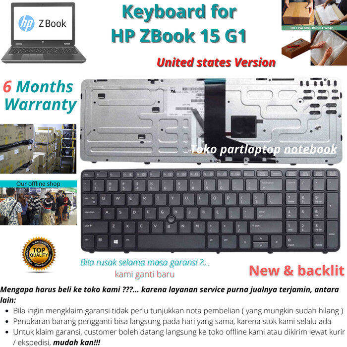 Keyboard HP ZBOOK 15 G1 backlit new original Lazada Indonesia