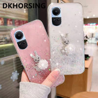 DKHORSING เคสใสลายกระต่ายน่ารักใหม่สำหรับ OPPO Reno 10 / Reno 10 Pro / Reno 10 Pro + เคสโทรศัพท์นิ่มมีกากเพชรหรู Oppo Reno 10 5G เคสลายการ์ตูน RENO 10Pro Plus