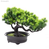 Bonsai Artificial Tree Potted Fakeplant Pine Decorativas Artificiales Plantas Faux Desktop Japanesejuniper Flower Adornments