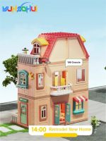 2023 Childrens House Scene Simulation Kitchen Villa Princess Castle Set Childrens Dress Up Toys Large Building Blocks Toys Gift