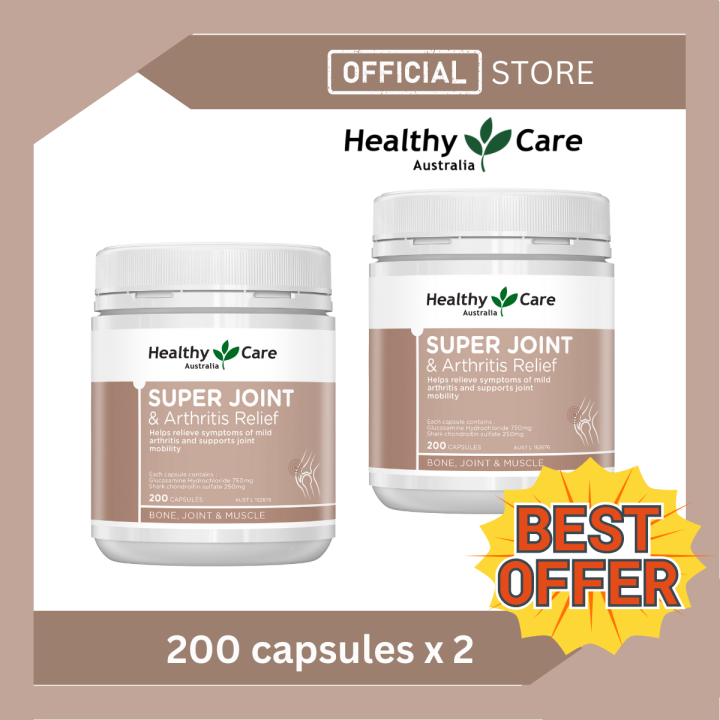 【2 Bottles Bundles】Healthy Care Super Joint & Arthritis Relief 200