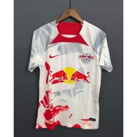 2022 2023 ล่าสุด เสื้อกีฬาแขนสั้นลําลอง ลายทีมชาติฟุตบอล Leipzig Red Bull 22-23 ชุดเยือน สีขาว ไซซ์ S-XXL