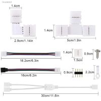 ☌✟ 4 Pin 10mm Connector RGB LED Strip Light Terminal Splice L T I Shaped Adapter Accessories Kit for Bar 5050 Jumper Wire Connector