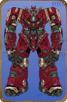 โปสเตอร์หุ่นยนต์ Mecha ป้ายดีบุกย้อนยุคสำหรับเล่นเกมนักเล่นเกมตกแต่งศิลปะบนผนังป้ายโลหะศิลปะบนผนังแผ่นโลหะศิลปะโปสเตอร์สำหรับบ้านผับบาร์8 X12IN