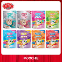 [12 PCS][MANOON] MOOCHIE Meaty Cat Food Pouch มูชี่ มีทตี้ อาหารเปียก ขนาด 70 กรัม