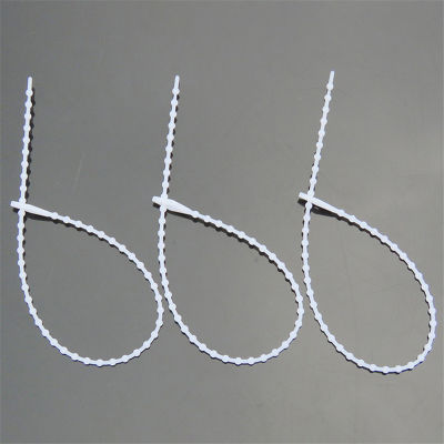 Xingo releasable สายผูกพลาสติก Zip Ties bead &amp; knot ties 18 ปอนด์ UL RoHS SGS ได้รับการอนุมัติ Loop Wrap ไนลอน zip ties 50 ชิ้น-Yrrey