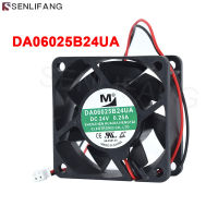 DA06025B24UA 2-ตัวแปลงสายไฟแท้ใหม่24V 0.25A 6025 6ซม. พัดลมทำความเย็นแท้