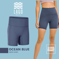 [LAGO Biker Short] - สี Ocean Blue กางเกงออกกำลังกาย กางเกงกีฬา ขาสั้น