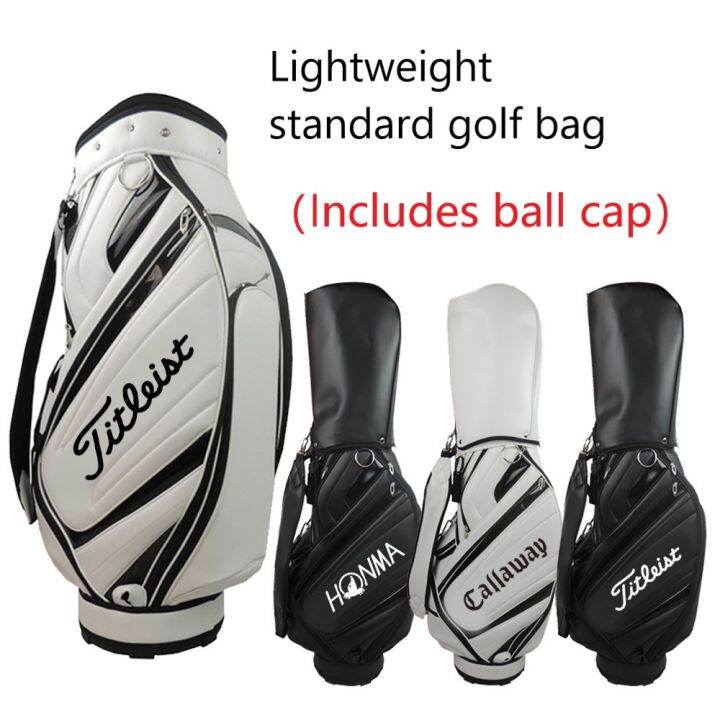 New golf bag standard pro bag lightweight PU men and women with bag cap