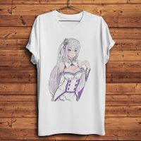 Cute Emilia Rem Anime T Shirt Men Homme Tshirt Re Life In A Different World From Zero Otaku