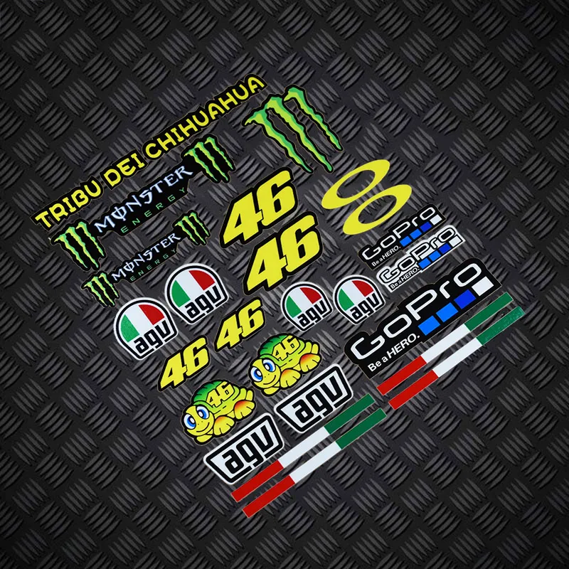 Motorcycle Sticker Funny Rossi 46 VR46 GP AGV 93 Motocross Helmet  Reflective Decal | Lazada PH