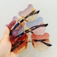 【YF】▧✣✿  Boys Kids Rimless Sunglasses 2023 Cartoon Children Baby Outdoor Glasses Lunette Enfant