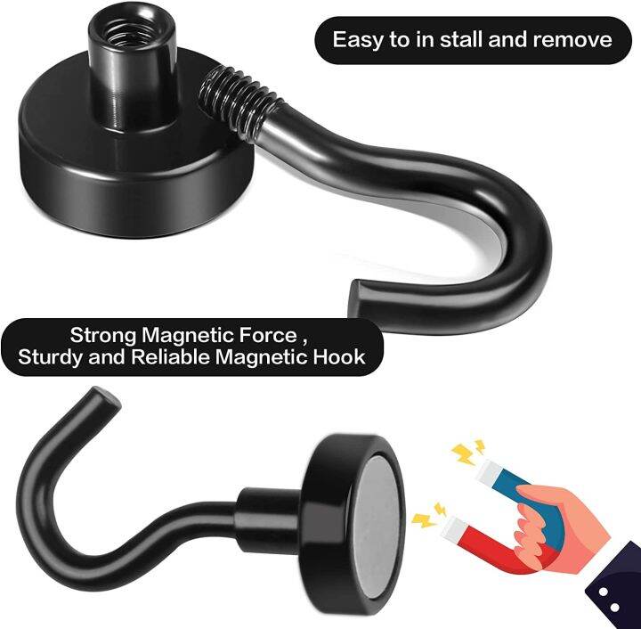 1pcs-strong-magnetic-hook-heavy-duty-magnet-coating-neodymium-hooks-for-kitchen-garage-grill-cup-key-hanger