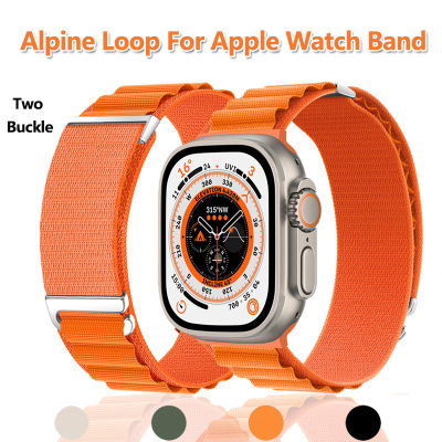 Alpine Loop สำหรับสายคาด Apple Watch 45มม.49มม.41มม.44มม.40มม.สายรัดข้อมือนาฬิกาอัจฉริยะสำหรับ I Watch Series 3 5 SE 6 7 8 (ไม่รวมนาฬิกา)
