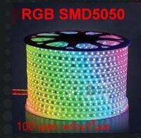 LL ไฟท่อแบน LED SMD5050 RGB 100 เมตร พร้อมรีโมท