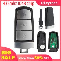 Okeytech กุญแจรถ3BT 433Mhz,ชิป ID48ไร้กุญแจสำหรับ B6 VW Passat 3C B7 3C0959752BA ซีซีสำหรับกุญแจรถยนต์โฟล์กสวาเกน