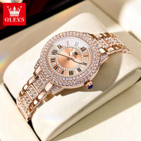 OLEVS 2023 Ladies Watch Waterproof Luxury Fashion Casual Diamond Rose Gold Stainless Steel Famous Brand Watch for Girlfriend Gift