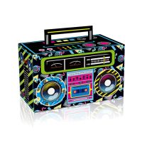 MA1MBB 80s Radio Boom Favor Boxes Paper Gifts Box Party Favors Hip Hop Decorations Retro Cassette Supplies