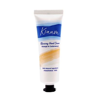 Kraam ครีมทามือสูตรธรรมชาติ ส้ม & ไม้ซีดาร์ Reviving Hand Cream(Orange & Cedarwood) (25 ml)