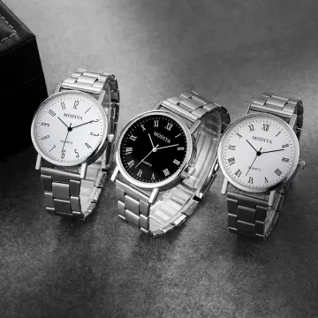 Mens black hot sale steel watches