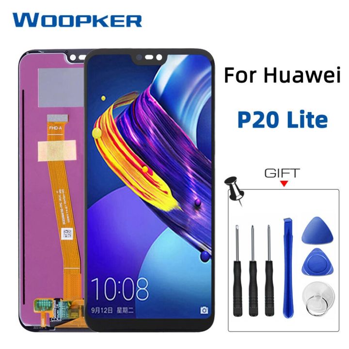 อะไหล่หน้าจอสัมผัสสำหรับ-huawei-p20-lite-หน้าจอ-lcd-อะไหล่โทรศัพท์-ane-lx3-p20lite-nova-3e-5-84นิ้ว-digitizer