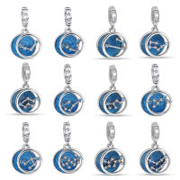 คุณภาพสูง925เงินสเตอร์ลิง Zodiac Conslation Charm DIY ลูกปัด Fit Original สร้อยข้อมือ Charm เครื่องประดับ Gift