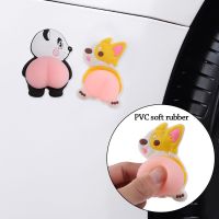 【CW】 Decoration Rearview Mirror Protection Silicone Butt Cartoon Avoidance Collision Anti collision Stickers