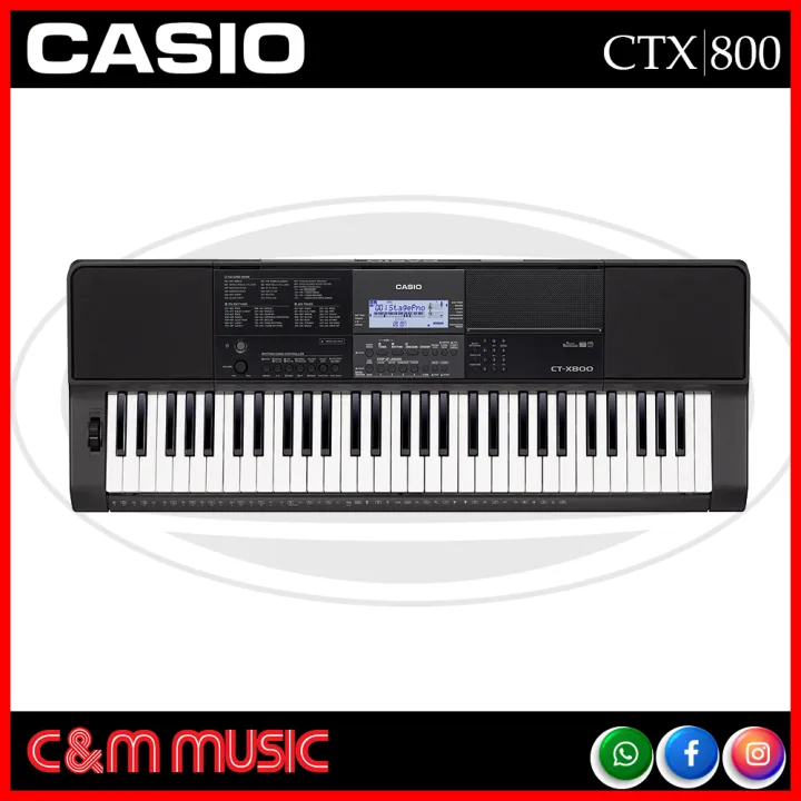CASIO CTX800 61Keys Portable Keyboard with Free Keyboard Stand Lazada