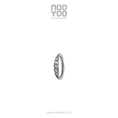 NooYoo ต่างหูสำหรับผิวแพ้ง่าย Crystal Hinged Ring (V.2)