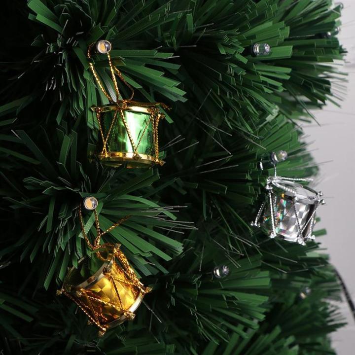 cw-60pcs-christmas-tree-mini-drum-hanging-pendants-colorful-glitter-adornment-mini-drum-ornament-for-christmas-tree-decoration