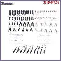 [Heartsbat] 194pcs Zipper REPLACEMENT HEAD Zipper Repair Kit แก้ไข Zip Slider Tools