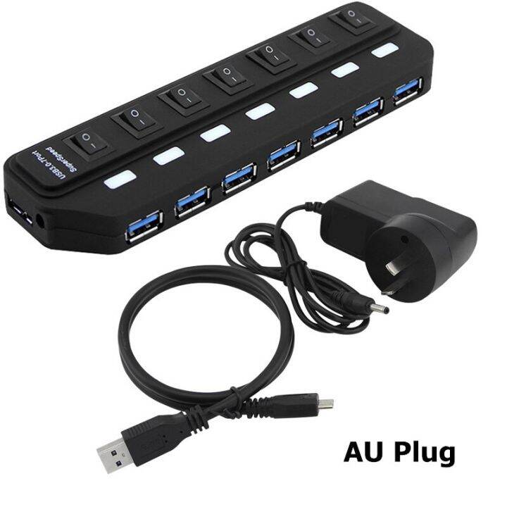 usb-hub-3-0-4-7พอร์ตความเร็วสูง5gbps-สวิตช์เปิดปิดหลายตัวอะแดปเตอร์สำหรับ-macbook-ไฟโปรอุปกรณ์แล็ปท็อป-pc-อากาศ-feona