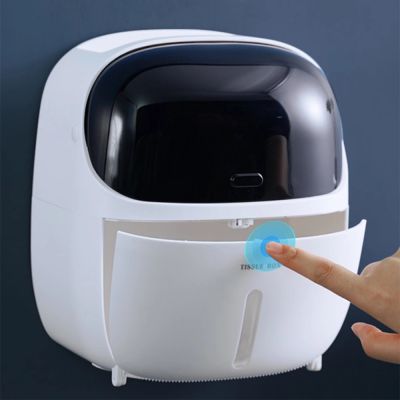 Robot Wall-mounted Toilet Paper Holder Waterproof Dispenser For Toilet Paper Storage Box Tray Tissue Box Bathroom Accessories
