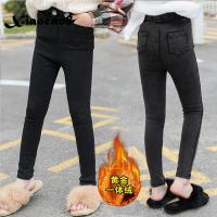 4-15Years Girls Winter Velvet Jeans Trousers Kids Thick Black Leggings for Girls Teen Toddler Winter Clothes Children Warm Pants