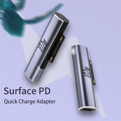”【；【-= Type-C Female Adapter Conversion Connector Fast Charging Converter Aluminum Alloy Replacement For Microsoft Sur