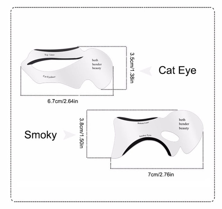 10-pcs-อายไลเนอร์การ์ดเครื่องมือ-smoky-makeup-guide-quick-cat-eye-liner-eye-shadow-แม่แบบ-stencil-นำกลับมาใช้ใหม่ได้-ทำความสะอาดง่าย