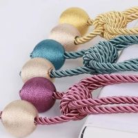 【cw】 Useful Hanging Ball Curtain Holder Strap Wear resistant  Decorative