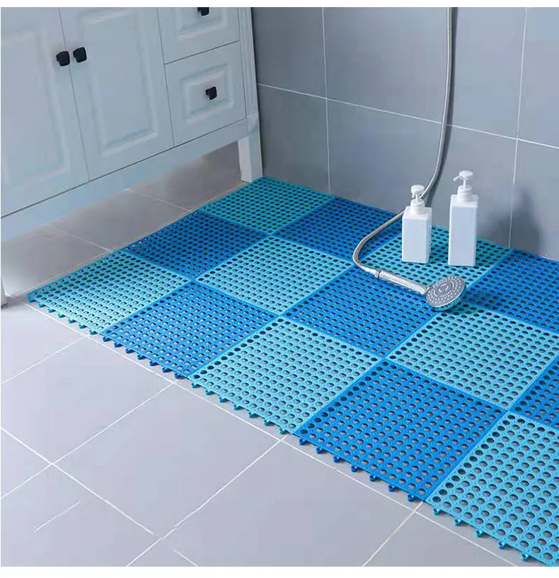 Bathroom Anti-Slip Mat Shower Household Bathroom Anti-Fall Foot Mat  Bathroom Toilet Splicing Hollow Water Separation Floor Mat