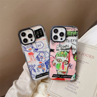 《KIKI》Case.tify Air cushion protection Phone Case for iphone 14 14plus 14pro 14promax 13 13pro 13promax Artistic Face Graffiti Cute personality pattern High quality soft casing for i12 12pro 12promax 11 11promax Pink Blue New Design