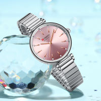 Watches for Women Luxury Brand CURREN Elegant Thin Quartz Wristwatch with Stainless Steel Simple Female Clock