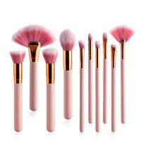 10Pcs/Set Makeup Brushes Set for Cosmetic Foundation Powder Blush Eyeshadow Kabuki Blending Make Up Brush Beauty Tool A