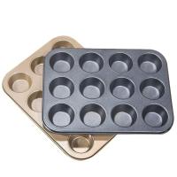 DIY Cake Baking Tools Steel Cupcake Mold Egg Tart Baking Tray Muffin Cake Mould 25X19cm