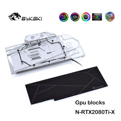 Bykski GPU Block สำหรับ NVIDIA GeForce RTX 2080/2080ti /Titan Founders Edition กราฟิกการ์ดระบายความร้อนด้วยน้ำหม้อน้ำ N-RTX2080Ti-X