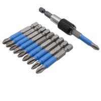 High-quality 1/4" Hex Shank Magnetic Screwdriver Bits Holder Tool With 10pcs Single Side Magnetic PH2 Anti Slip Phillips Screwdriver Bit 50mm