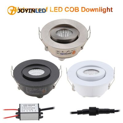 IP65กันน้ำ LED หรี่แสงได้เพดาน COB กลางแจ้งปิดภาคเรียน3W AC90-260V DC12V ดาวน์ไลท์ไฟ LED แสงสีขาวอุ่นโรงแรมวิลล่า Lampu Penerangan Rumah