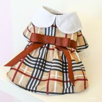 Coffee Bowknot Summer Puppy Clothes For Small Dogs Cat Two Legs Pet Outfit Dresses Kitten Fashion Apparel Chihuahua Yorkshires Dresses