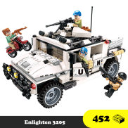 Đồ chơi Lego lắp ráp xe Jeep Cảnh sát, Enlighten 3205 Police Humvee