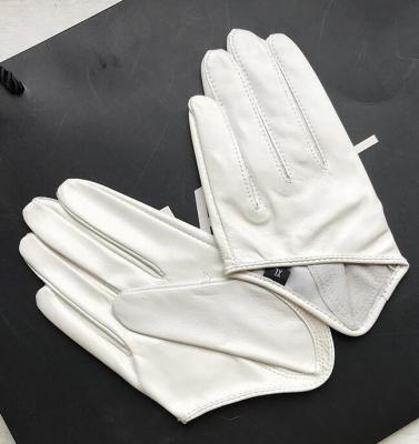 2021Autumn and winter womens short design sheepskin gloves thin genuine leather gloves half palm black glove 8 colors R025
