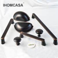 IHOMCASA เฟอร์นิเจอร์ตู้เก็บของแบบครัวย้อนยุค,ตู้เสื้อผ้าที่จับประตูตู้ลูกบิดดึงลิ้นชักสีบรอนซ์แดงแปรง