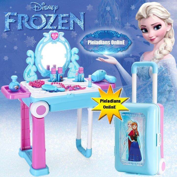 👉 READY STOCK 👉🇲🇾 Princess Pretend Play Toy Makeup Set Table Frozen